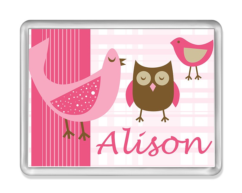 Fridge Magnet with Pink Bird