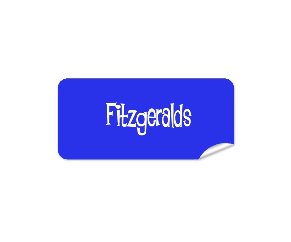 Blue Rectangle Name Label