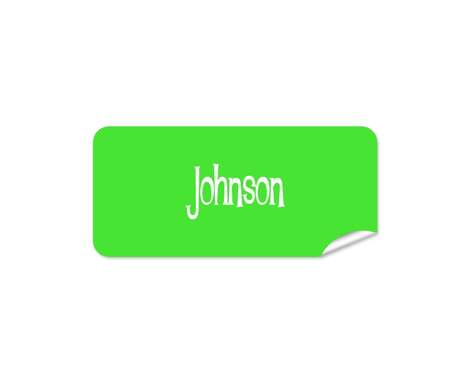 Light Green Rectangle Name Label