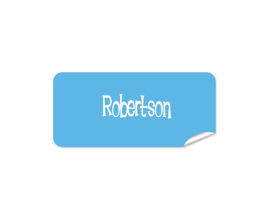 Light Blue Rectangle Name Label