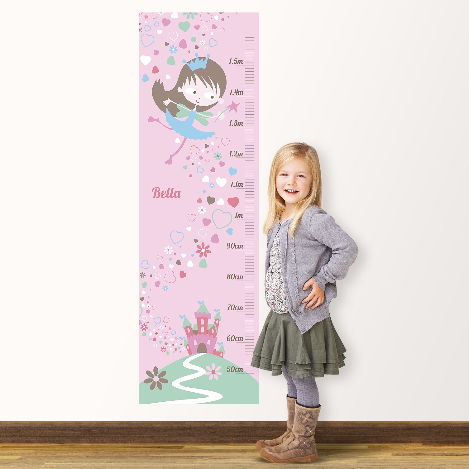 Wall Decal Height Chart with Fairy Design