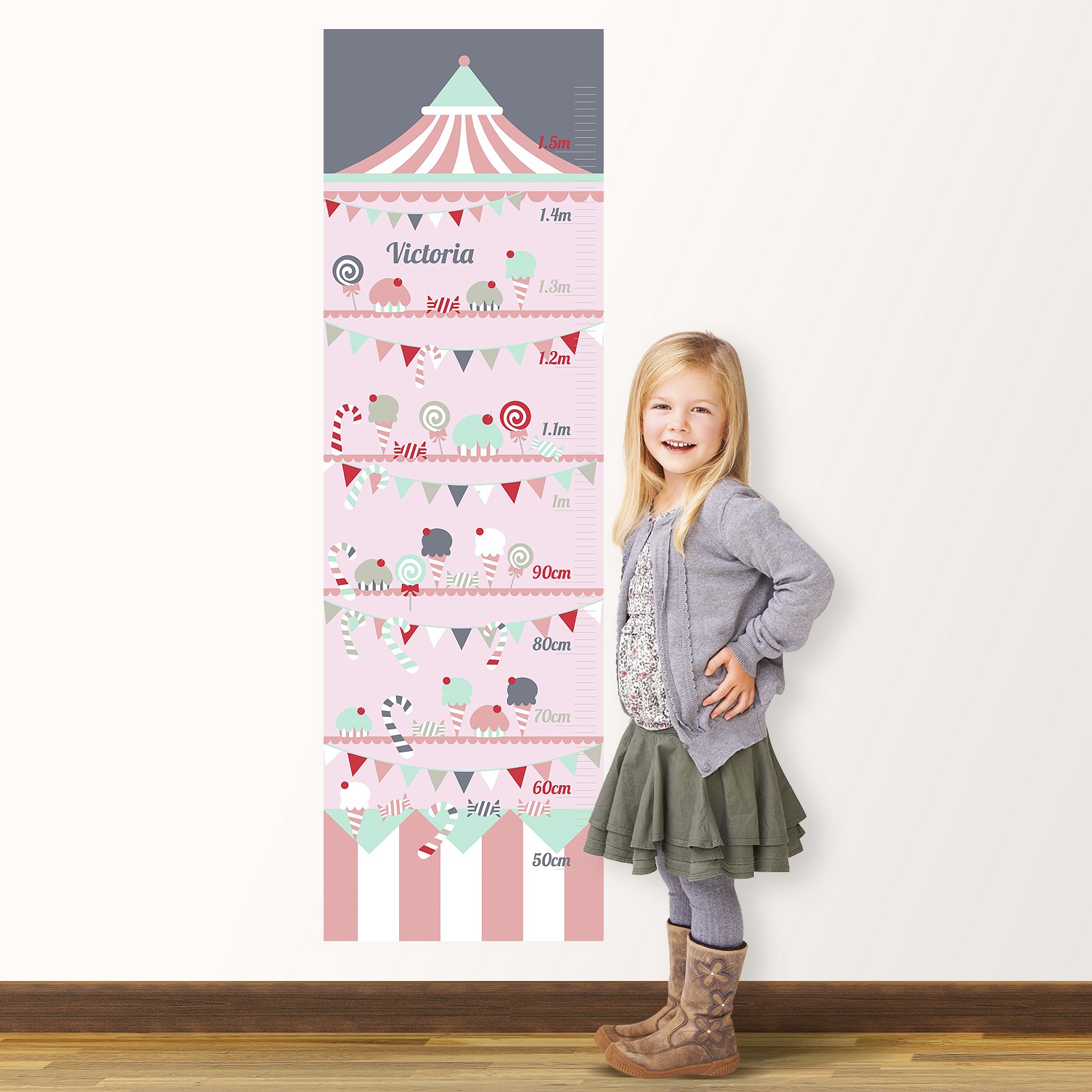 Wall Decal Height Chart with Party Design