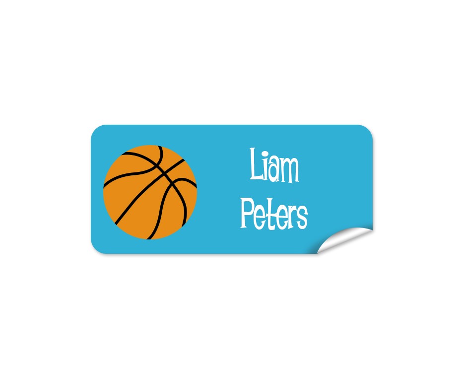 Basketball Rectangle Name Label