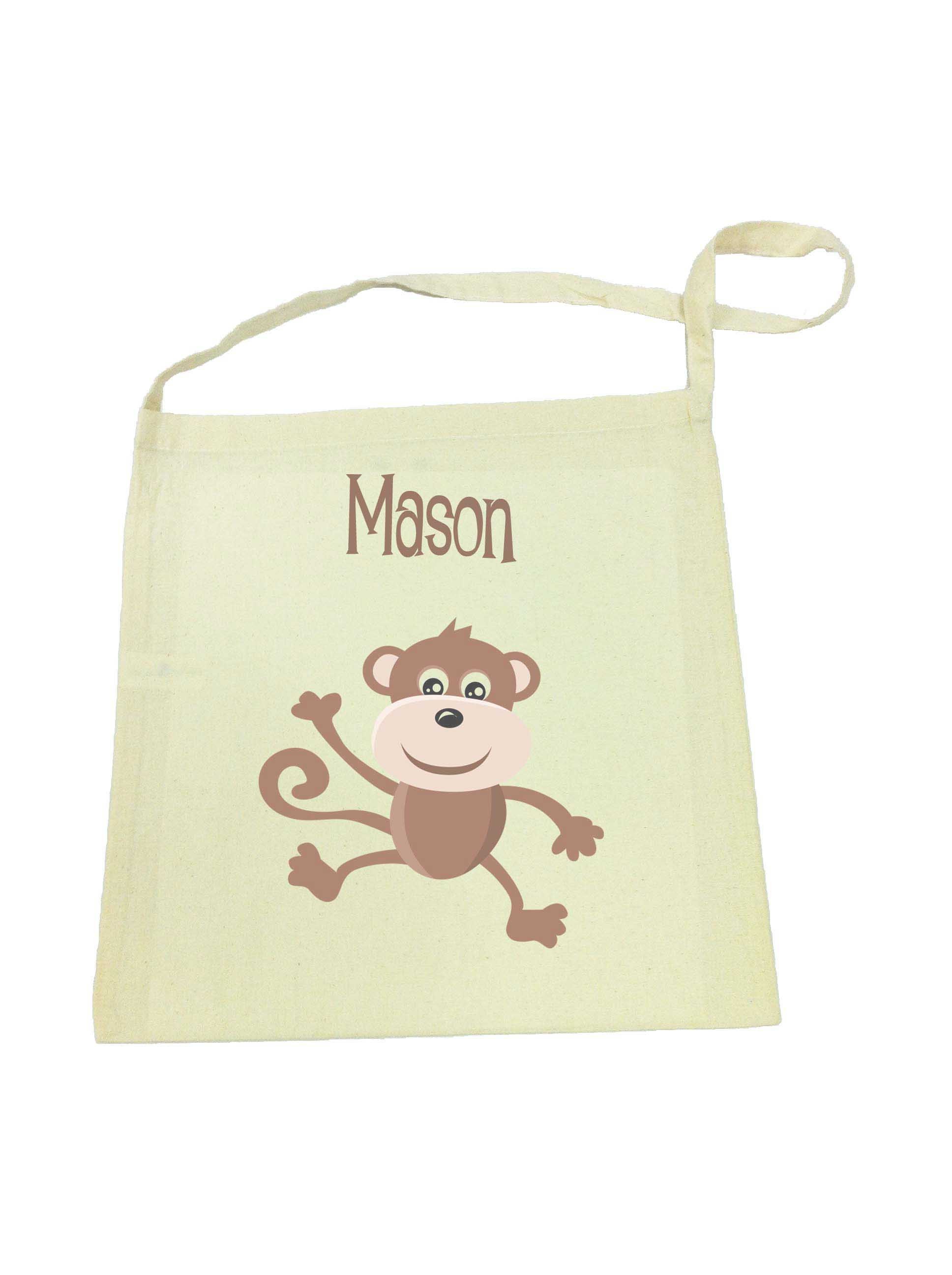 Library Bag with Brown Monkey