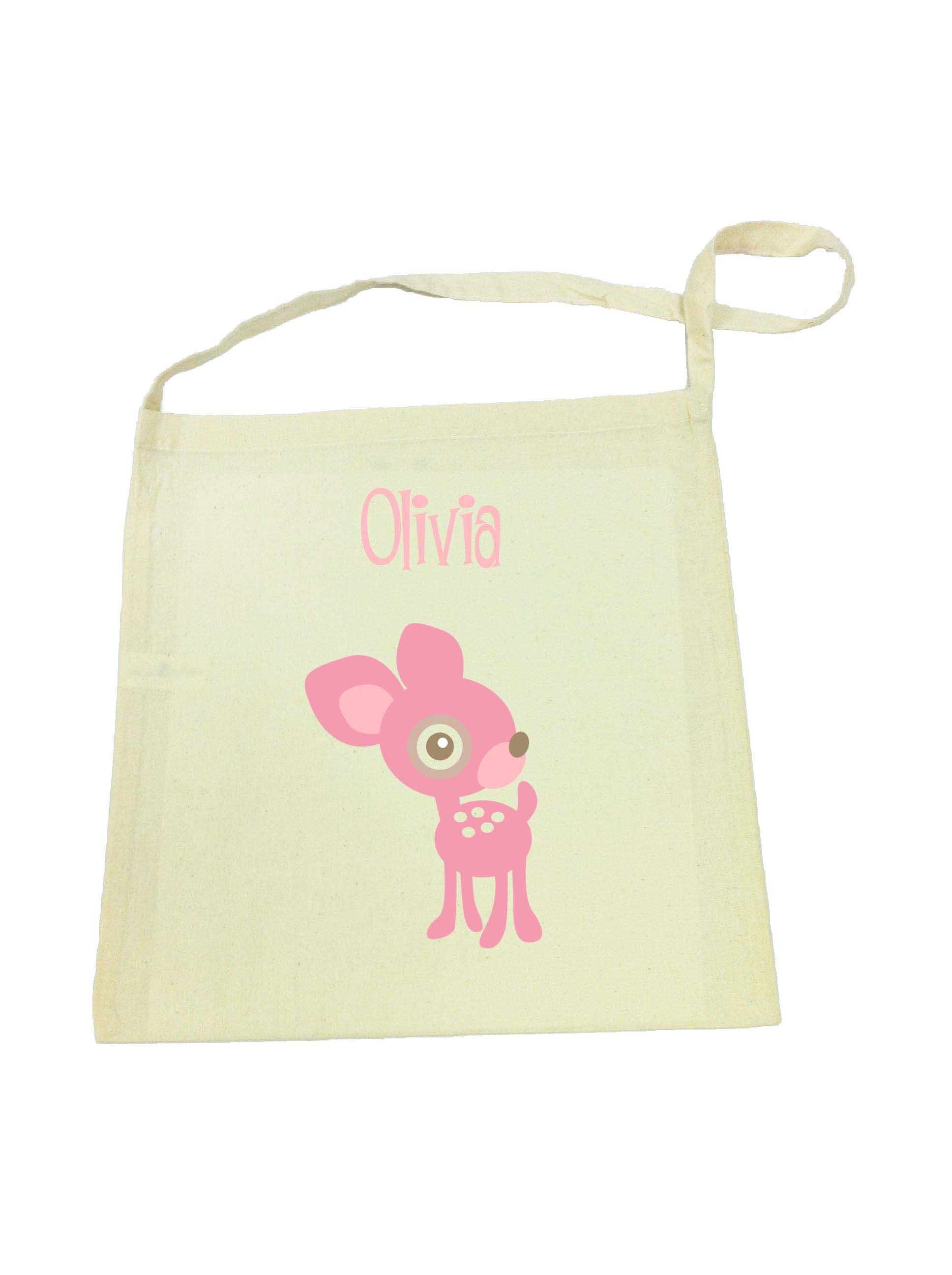 Library Bag with Pink Deer