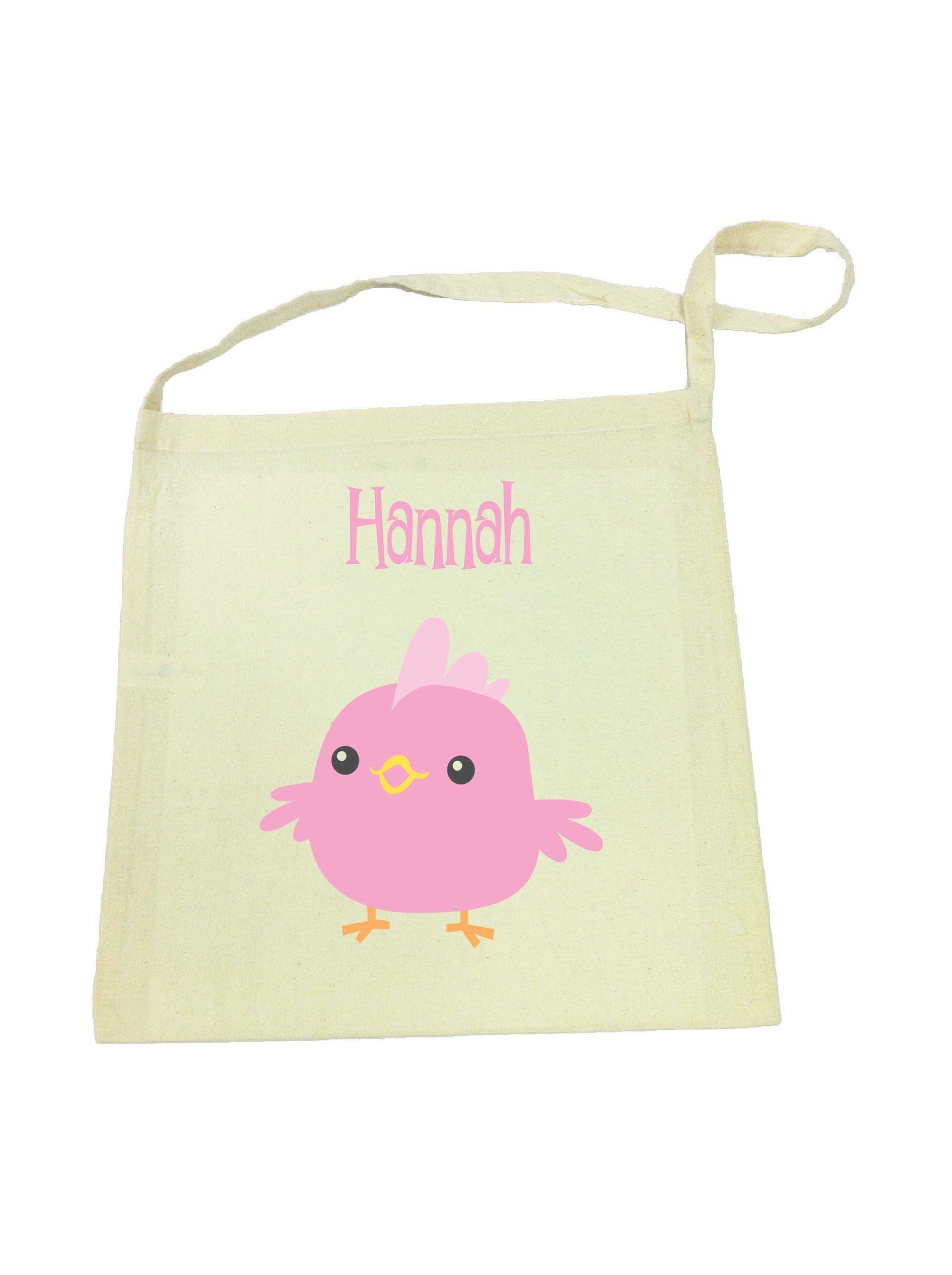 Library Bag with Pink Chicken