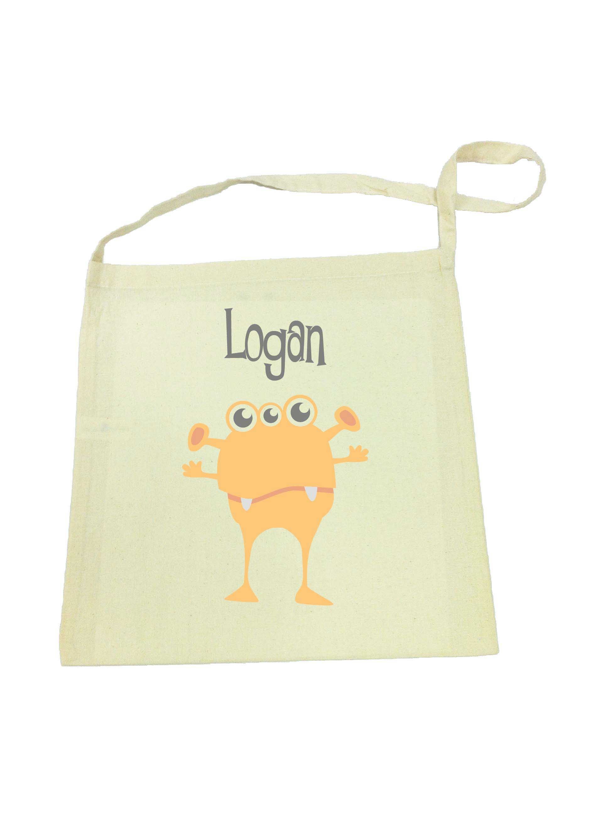 Library Bag with Orange Alien