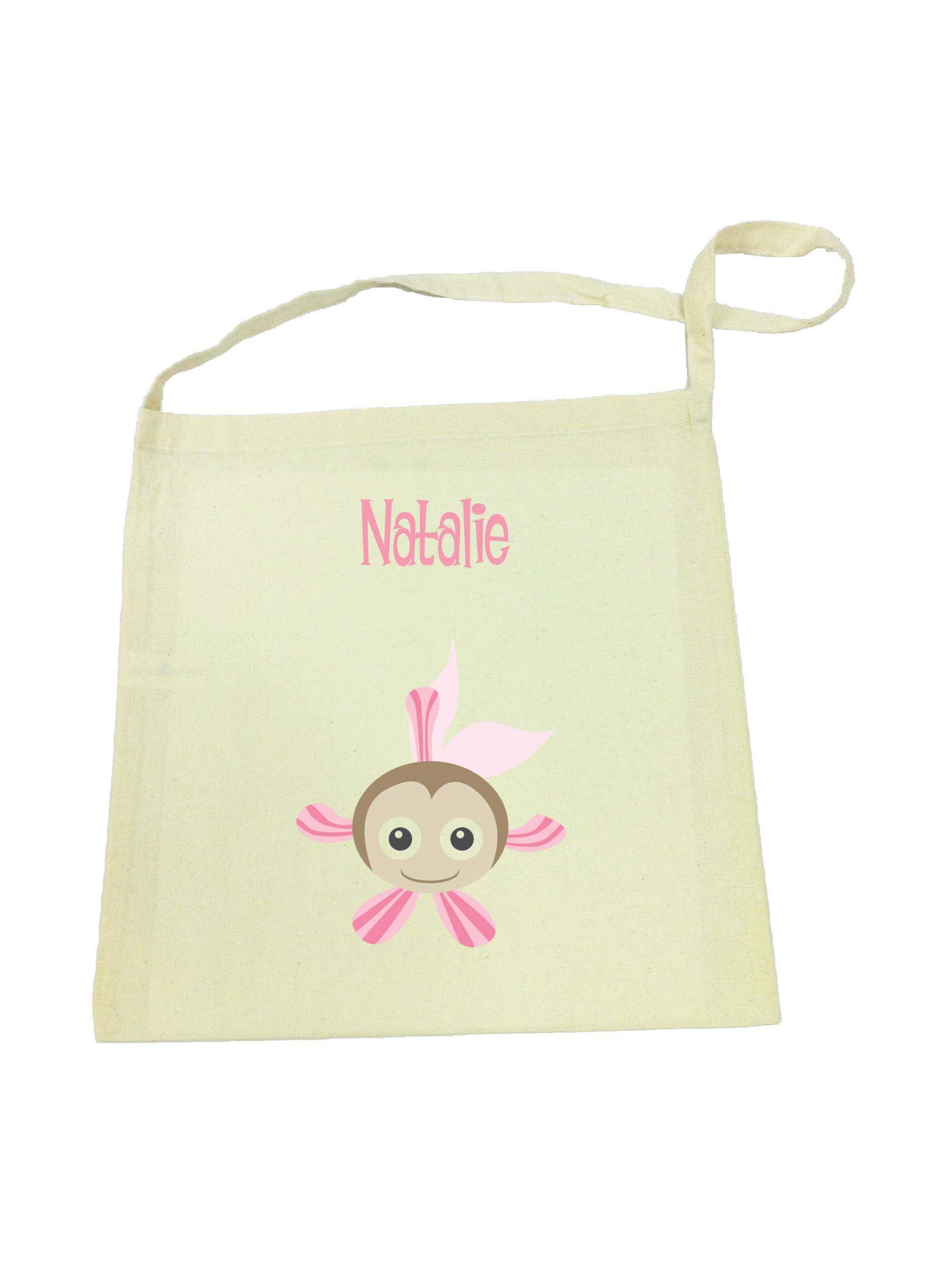 Library Bag with Pink Fish
