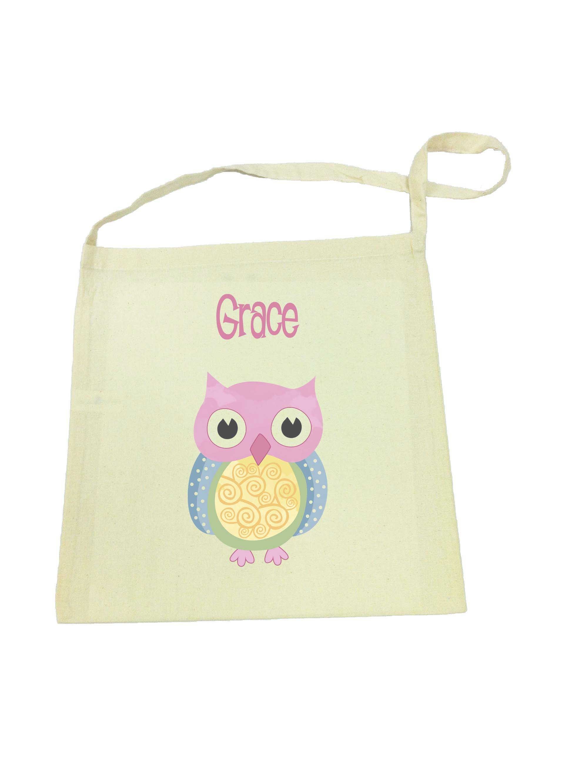 Library Bag with Pink Owl