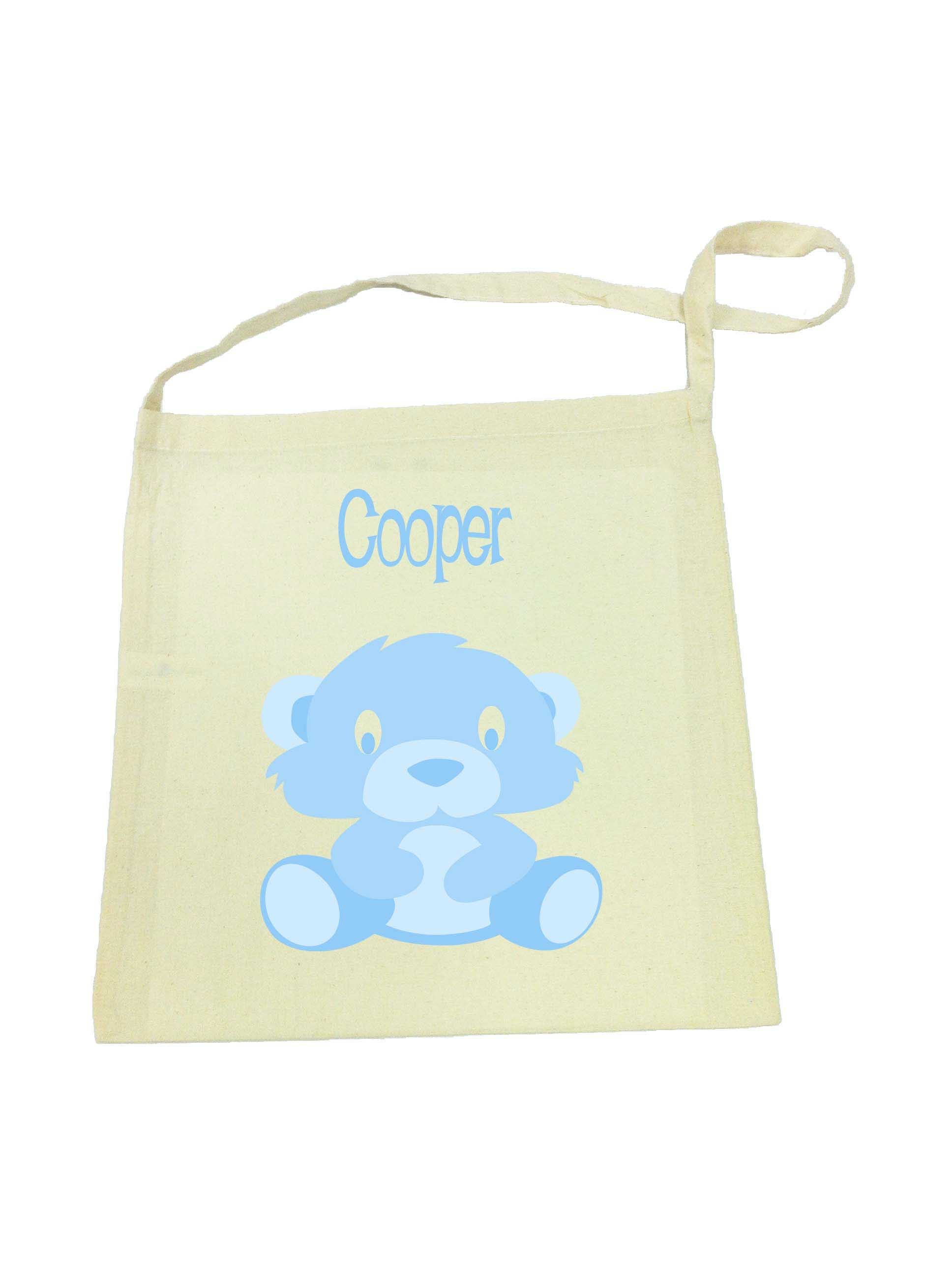 Library Bag with Blue Bear 