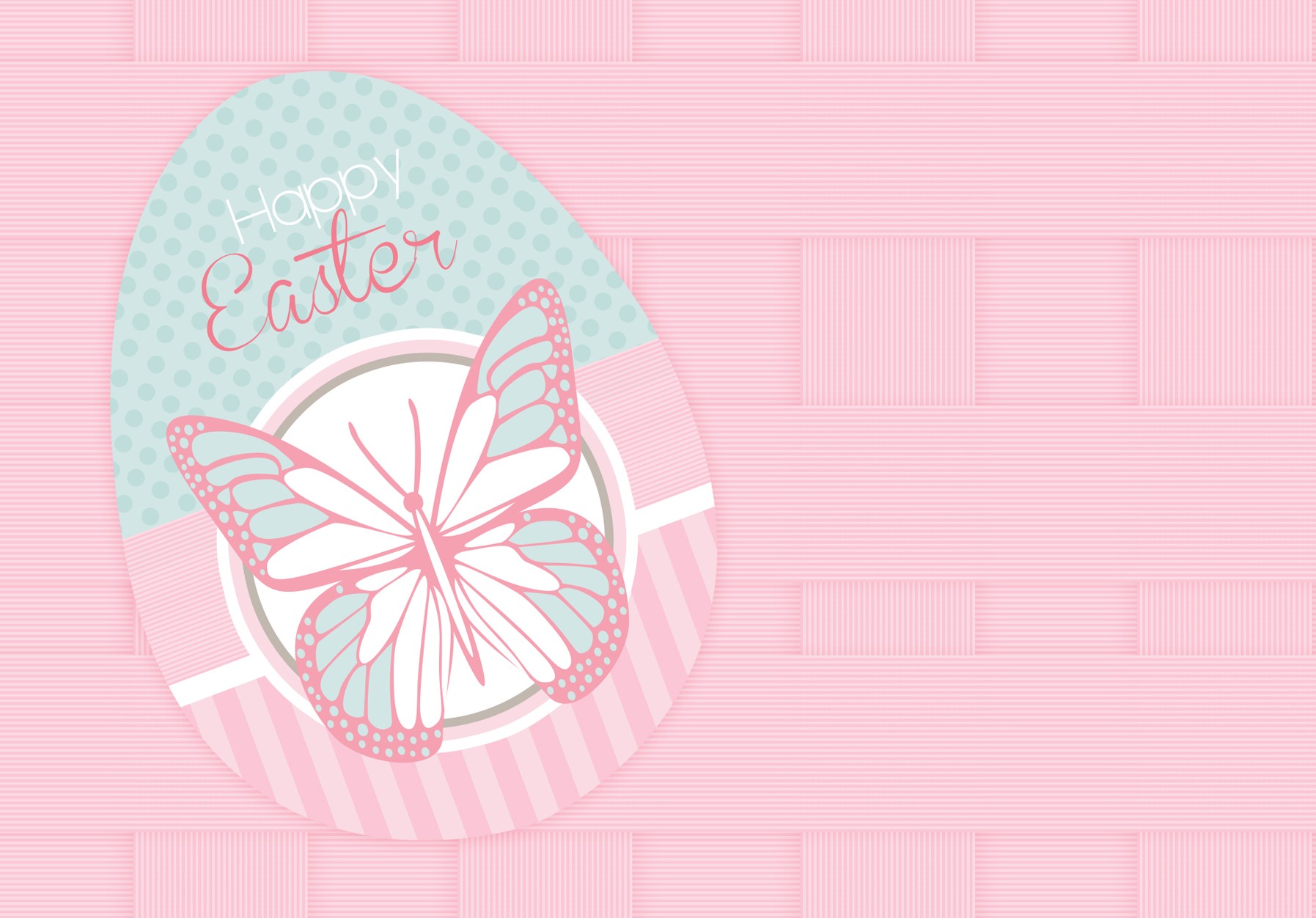 Easter Postcard, Butterfly Design