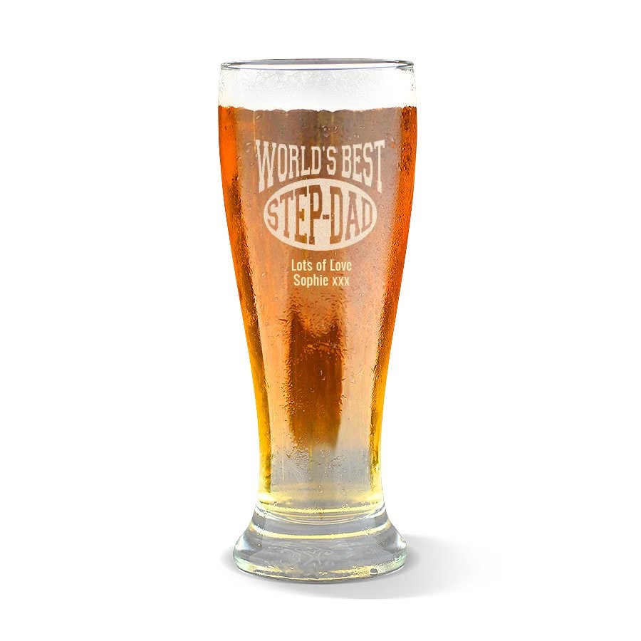 World's Best Step-Dad Premium Beer Glass