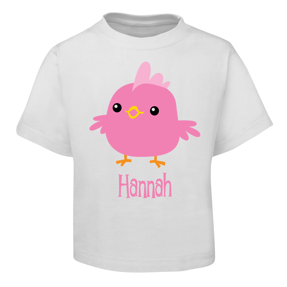 Pink Chicken Kids T-Shirt Size 2 4 6 8
