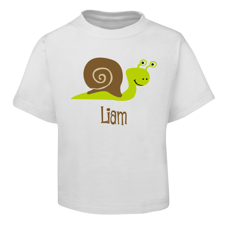 Green Snail Kids T-Shirt Size 2 4 6 8