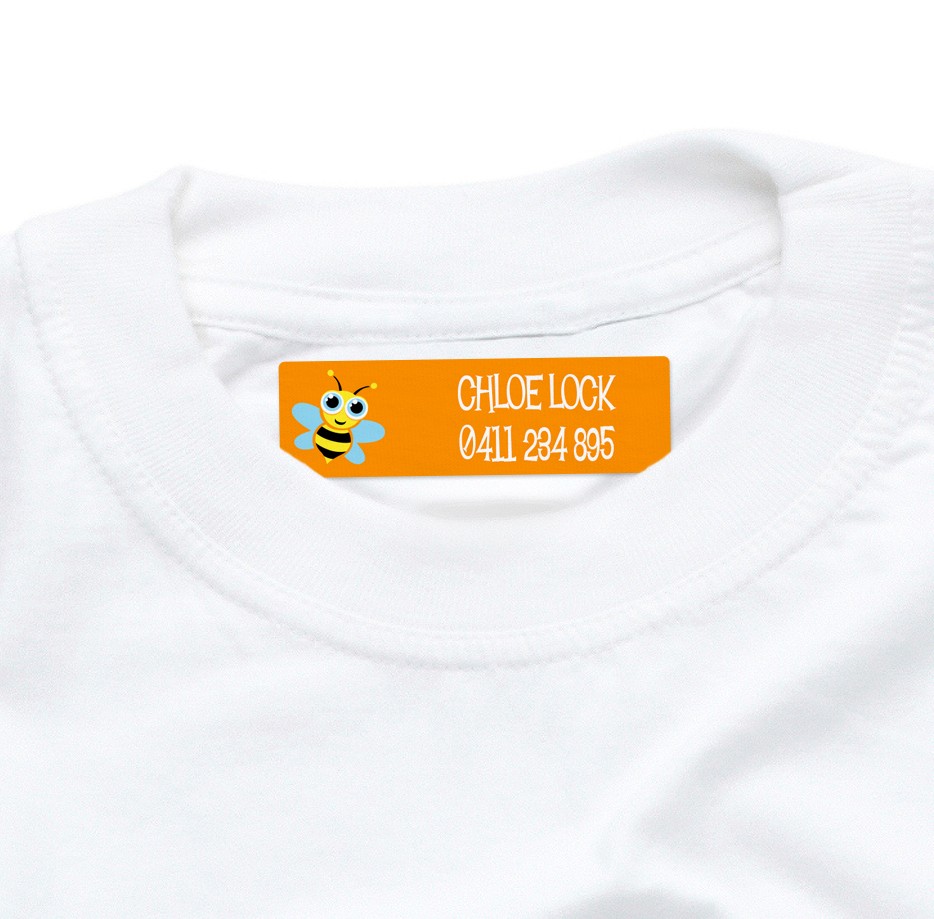 Bee Iron On Clothing Label