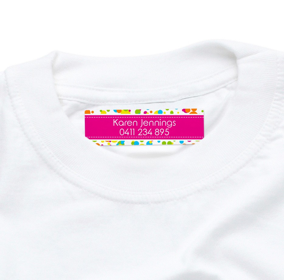 Bubbles Iron On Clothing Label