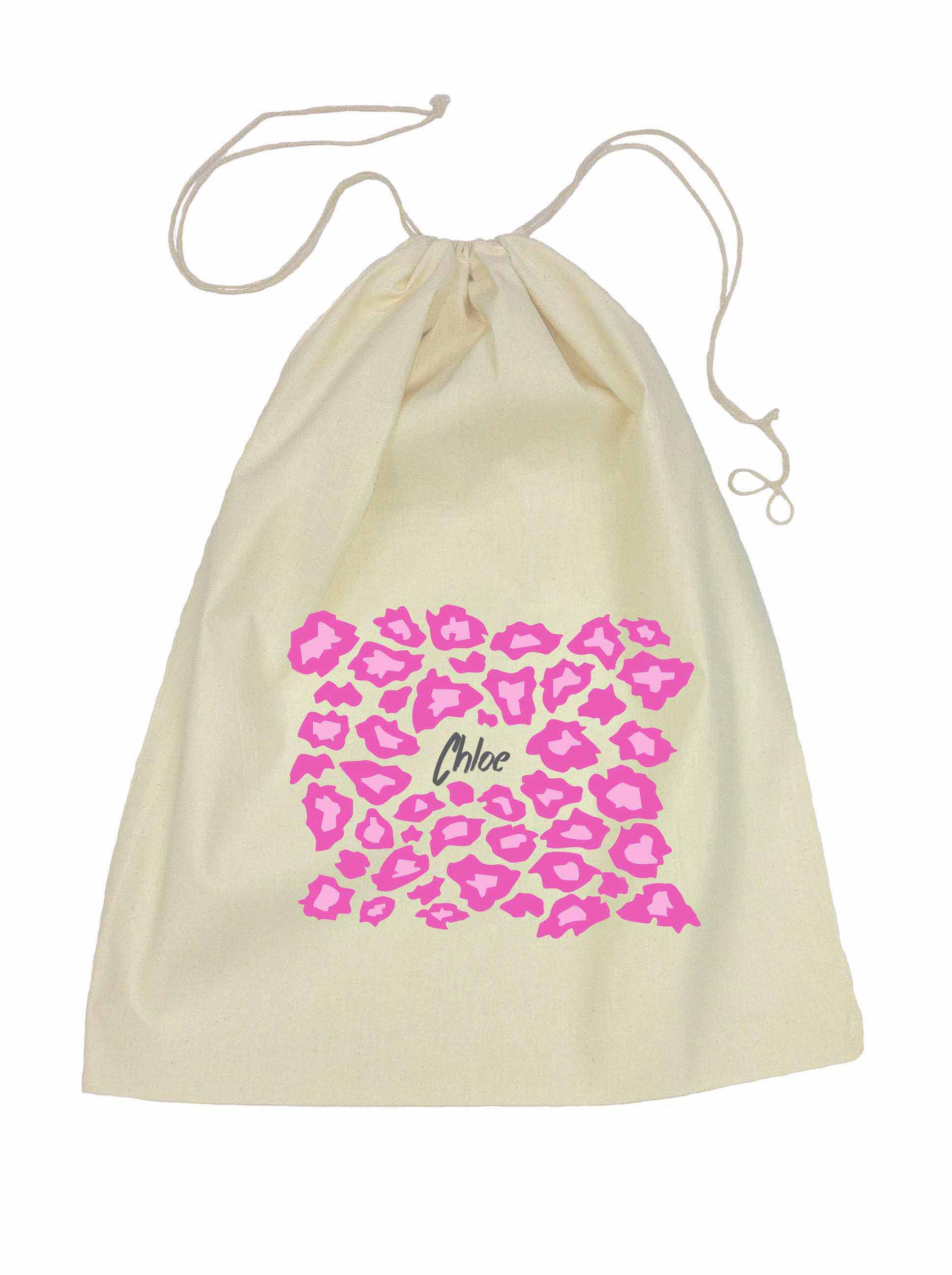 Drawstring Library Bag with Floral Design