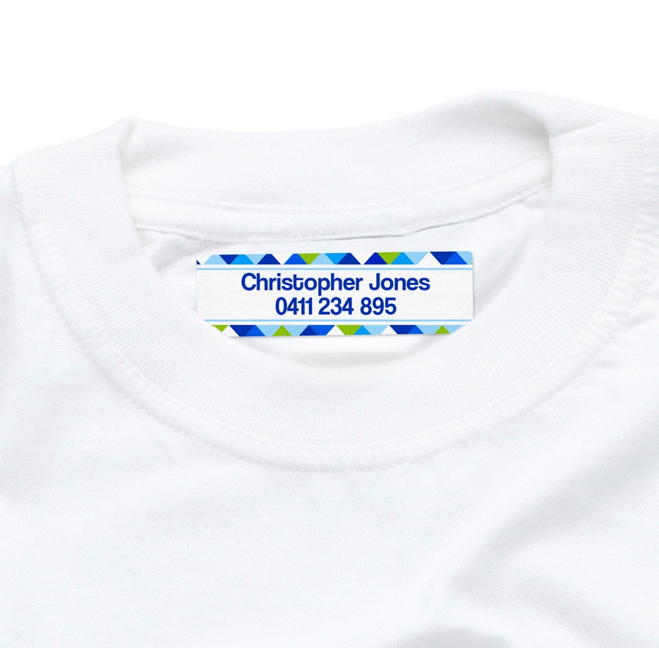 Geometric Iron On Clothing Label