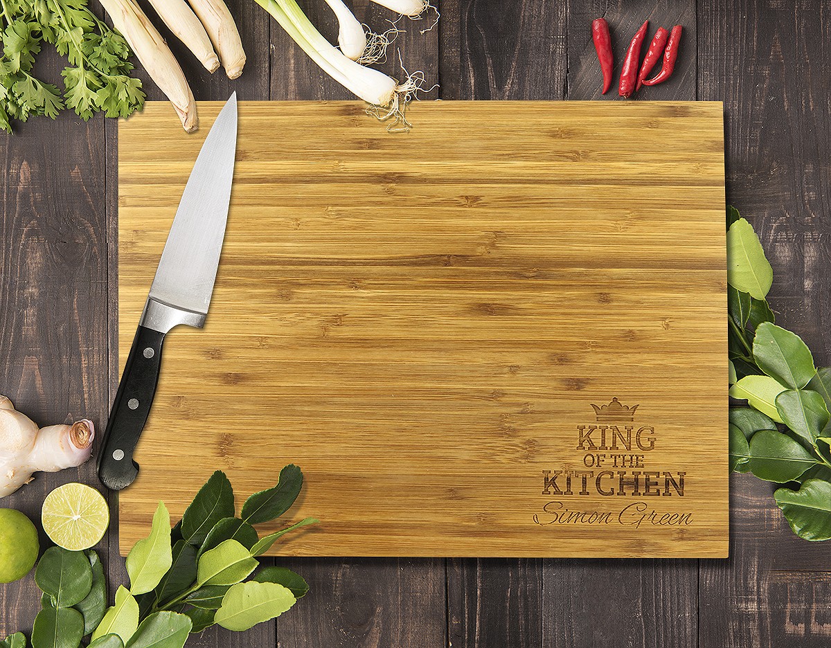 King Of The Kitchen Bamboo Cutting Board