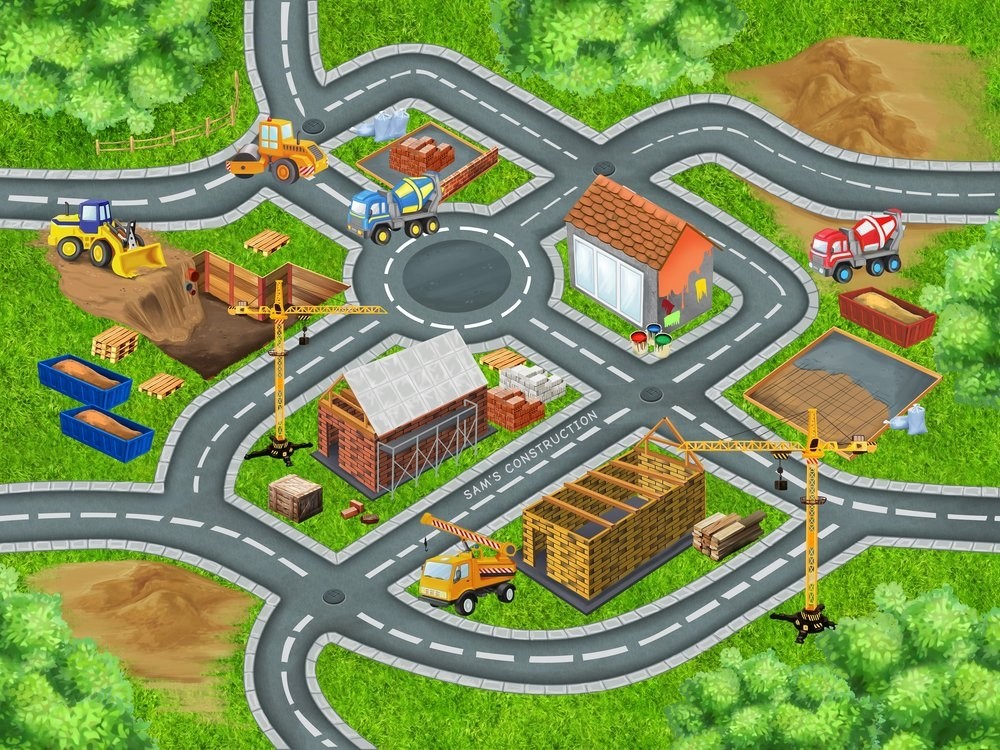 Construction Play Blanket