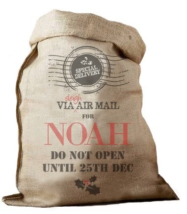Air Mail Hessian Santa Sack