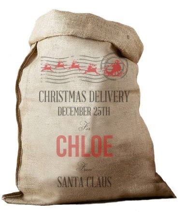 Christmas Delivery Hessian Santa Sack