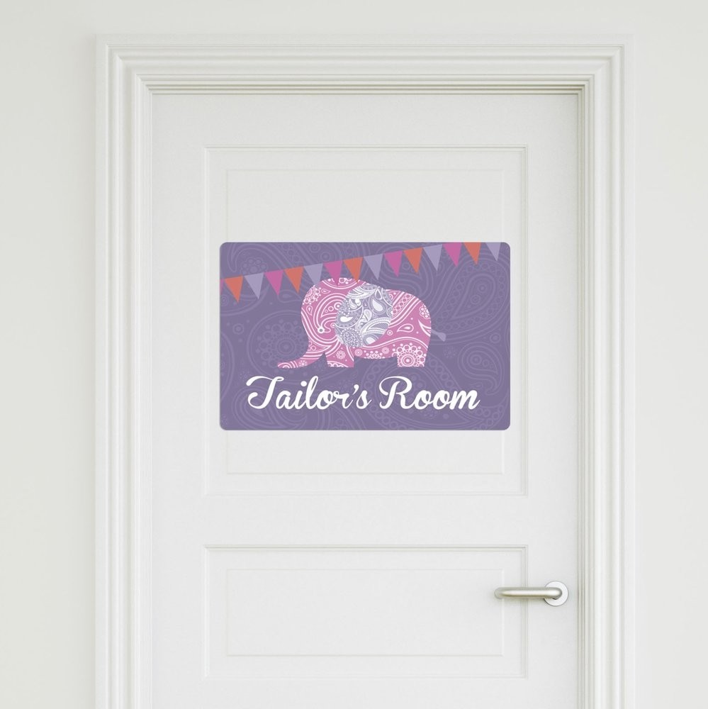 Elephant Door Sign