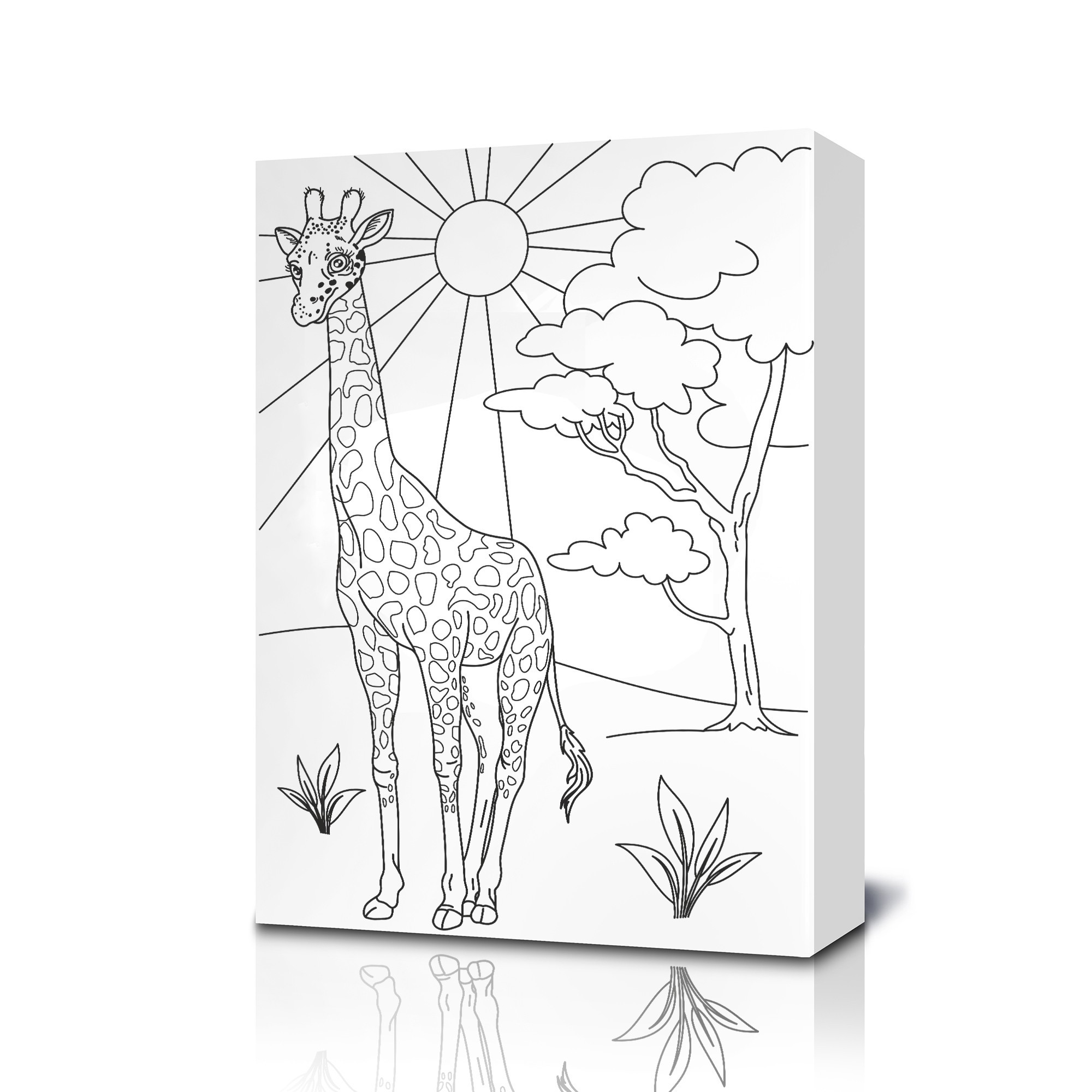 Giraffe Coloring Canvas