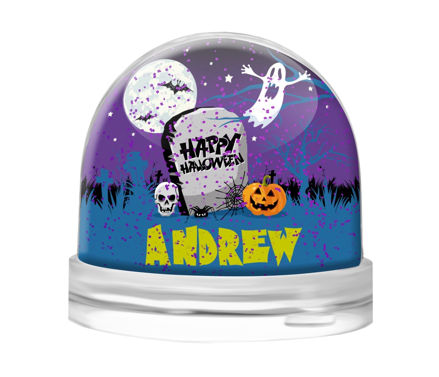 Grave Stone Snow Globe