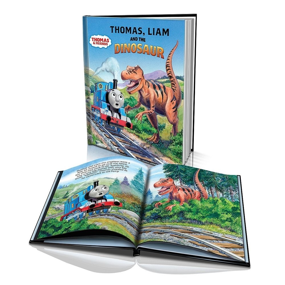Personalized 10x8 Story Book: "Thomas and the Dinosaur"