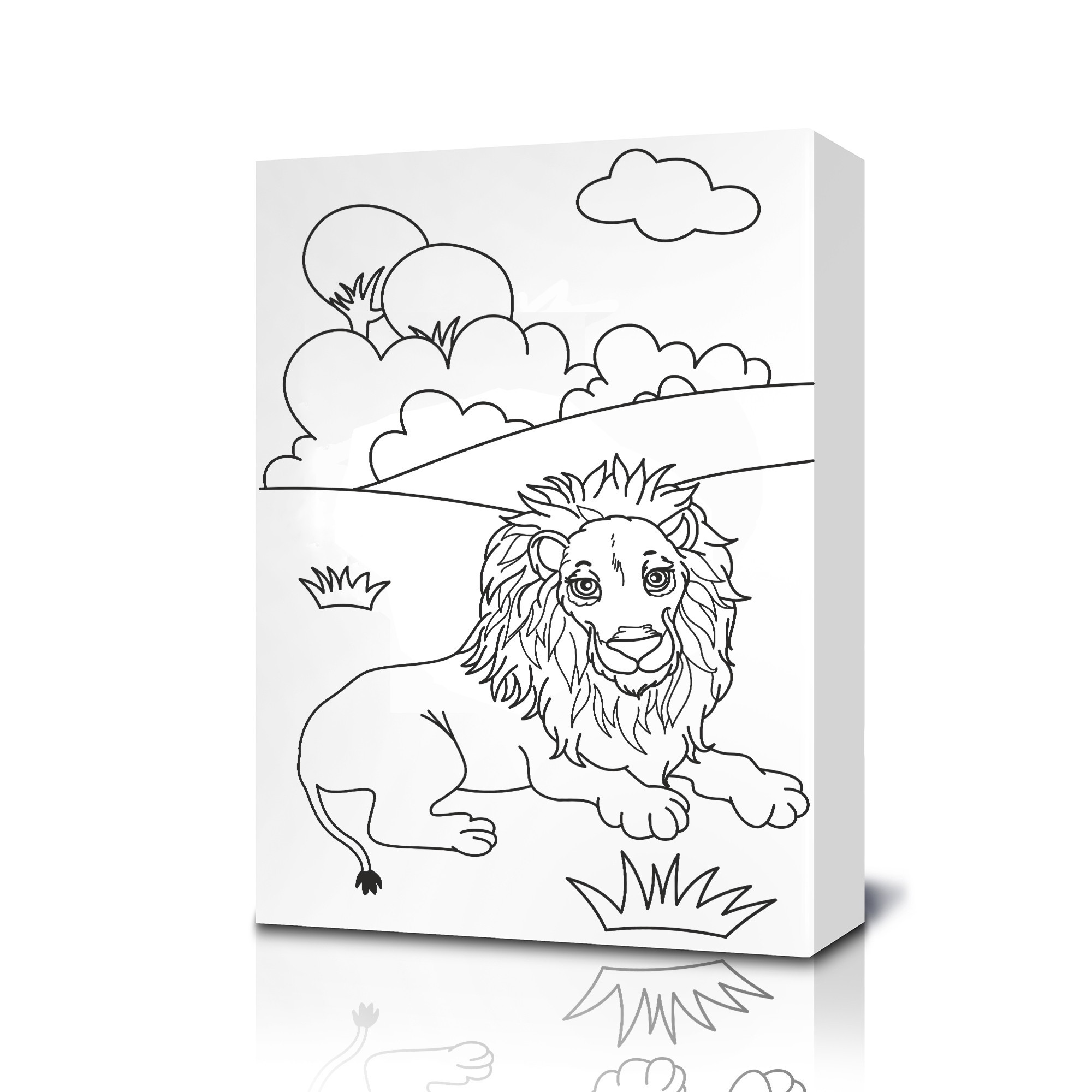 Lion Coloring Canvas