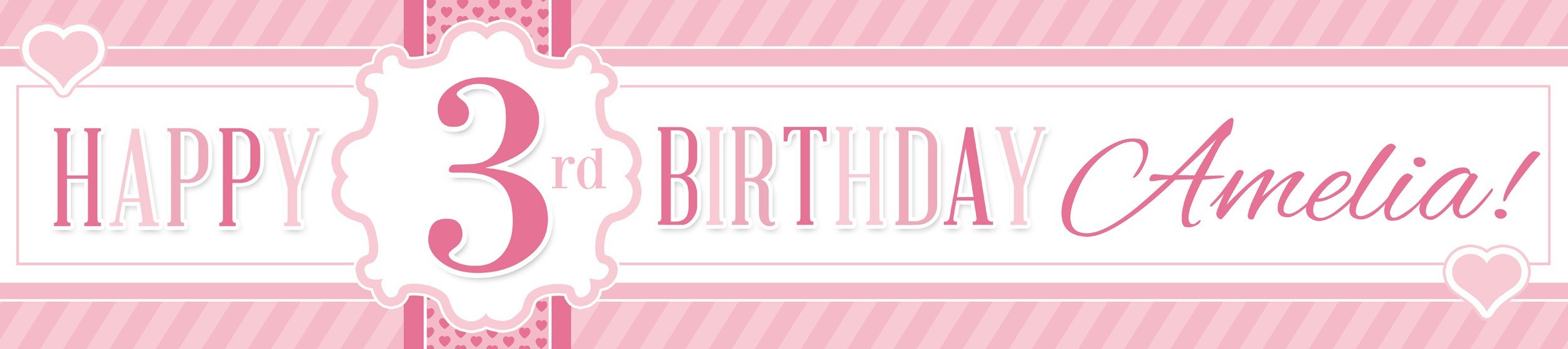 Pink Party Banner