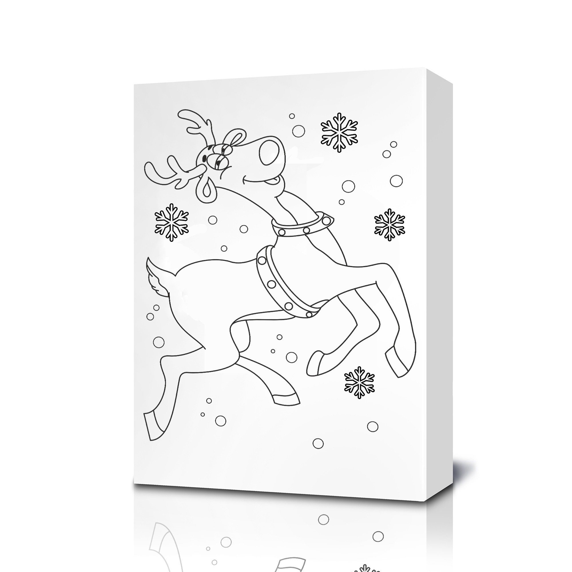 Reindeer Coloring Canvas