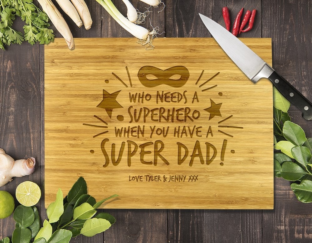 Super Dad Bamboo Cutting Board