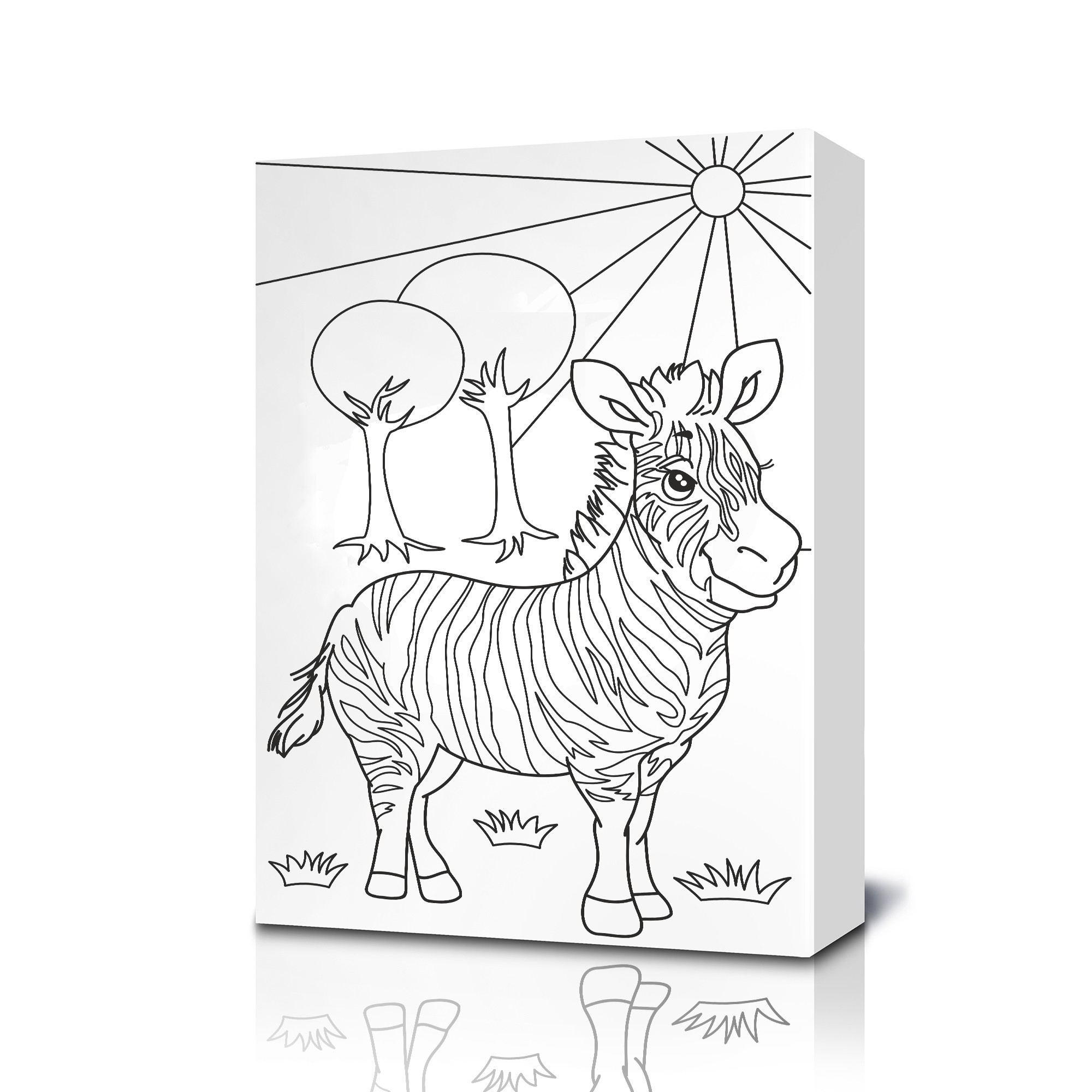 Zebra Coloring Canvas