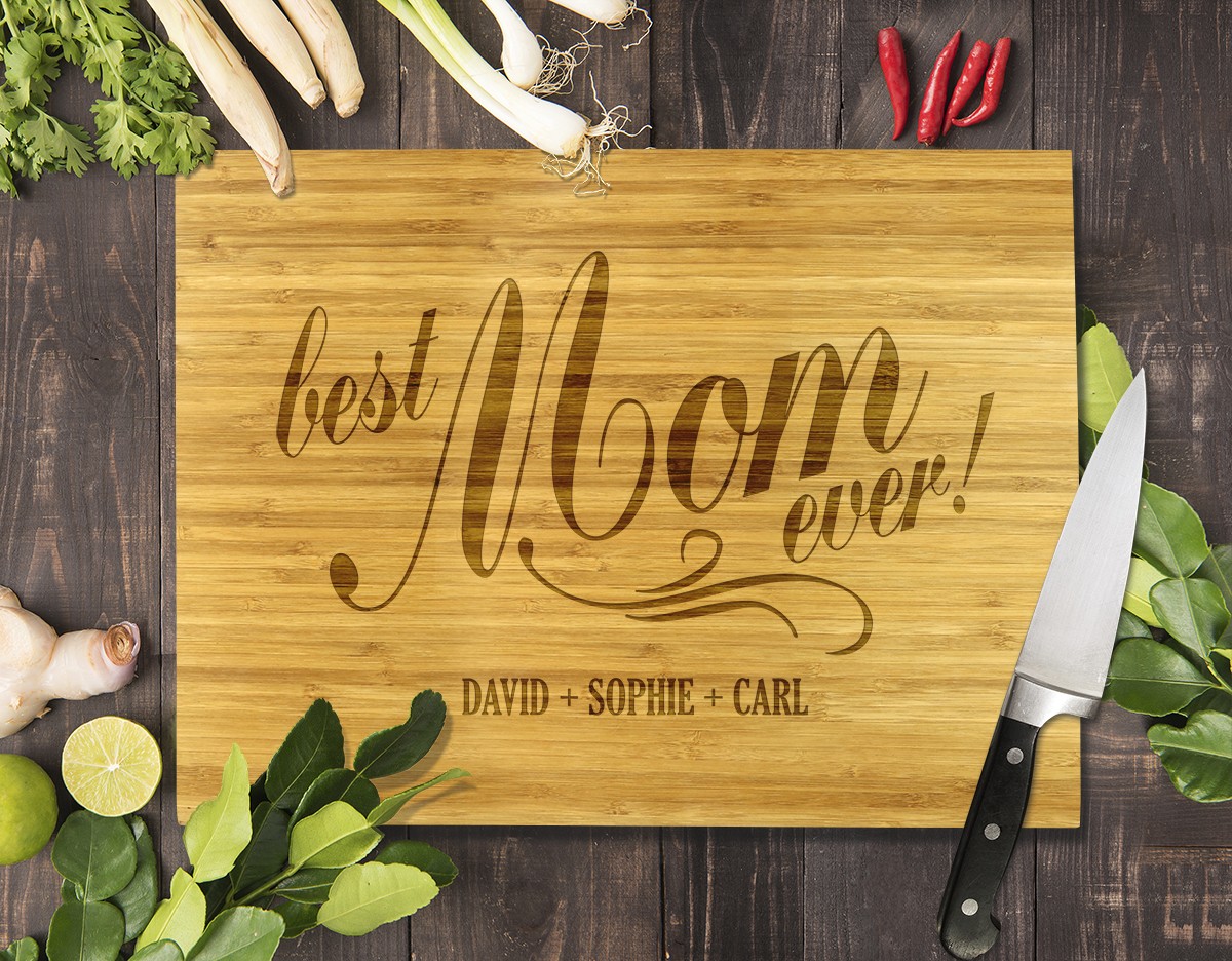 Best Mum Ever Bamboo Cutting Board