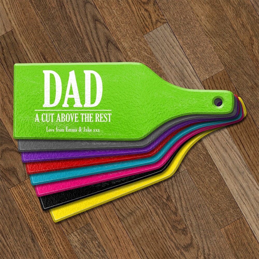 Dad A Cut Above Glass Cheese Board