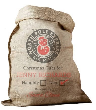 Christmas Gifts Hessian Santa Sack
