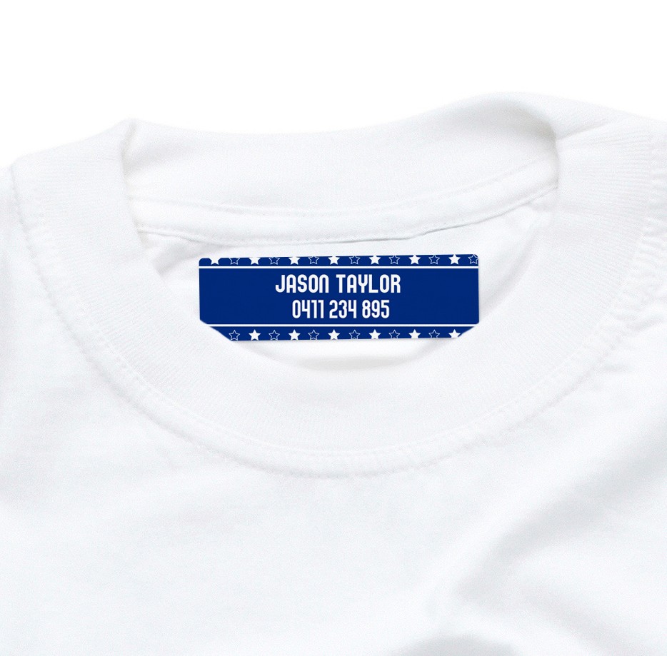 Star Iron On Clothing Label