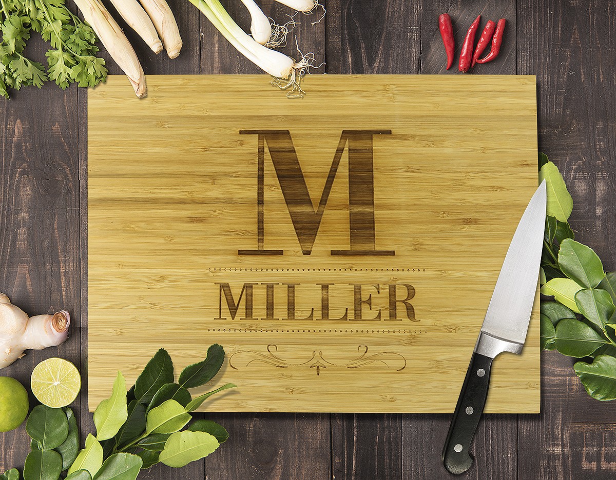 Surname Bamboo Cutting Board