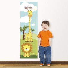 Wall Decal Height Chart with Safari Design