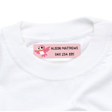 Dinkleboo Iron On label with Cute Bird