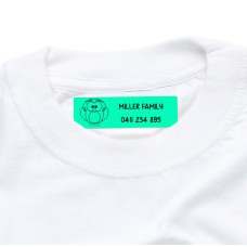 Iron On Clothing Label Aquamarine