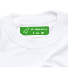Iron On Clothing Label Green