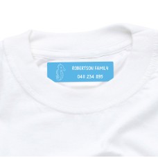 Iron On Clothing Label Medium Blue