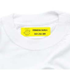 Iron On Clothing Label Yellow