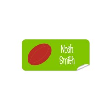 Red Football Rectangle Name Label