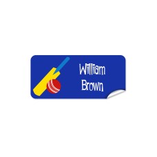 Cricket Bat Rectangle Name Label