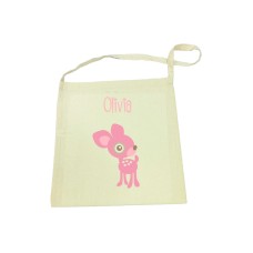Library Bag with Pink Deer