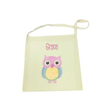 Library Bag with Pink Owl